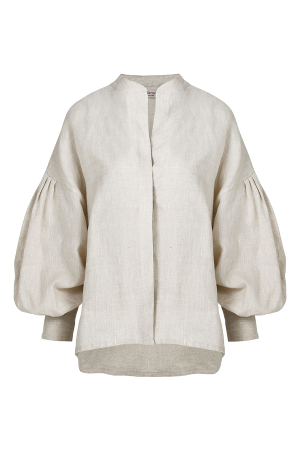 CAMISA PASSIFLORA OVERSIZE BEIGE